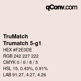 Color code: TruMatch - Trumatch 5-g1 | qconv.com