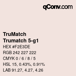 カラーコード: TruMatch - Trumatch 5-g1 | qconv.com