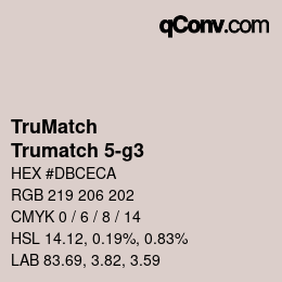 カラーコード: TruMatch - Trumatch 5-g3 | qconv.com