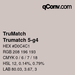 Farbcode: TruMatch - Trumatch 5-g4 | qconv.com