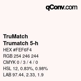 Farbcode: TruMatch - Trumatch 5-h | qconv.com