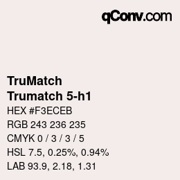 Farbcode: TruMatch - Trumatch 5-h1 | qconv.com
