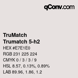 Color code: TruMatch - Trumatch 5-h2 | qconv.com