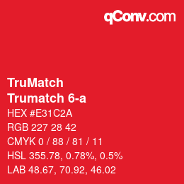 Code couleur: TruMatch - Trumatch 6-a | qconv.com