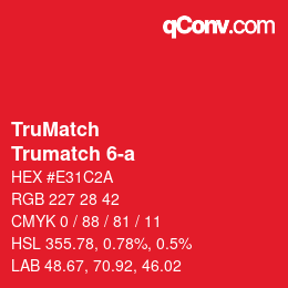 カラーコード: TruMatch - Trumatch 6-a | qconv.com