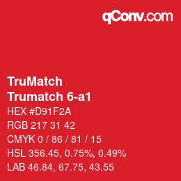 Código de color: TruMatch - Trumatch 6-a1 | qconv.com