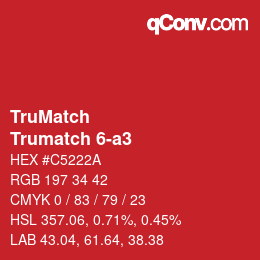 Código de color: TruMatch - Trumatch 6-a3 | qconv.com