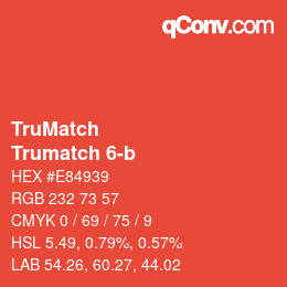 Color code: TruMatch - Trumatch 6-b | qconv.com