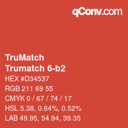 Color code: TruMatch - Trumatch 6-b2 | qconv.com