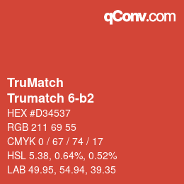 Code couleur: TruMatch - Trumatch 6-b2 | qconv.com
