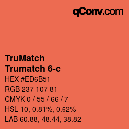 Color code: TruMatch - Trumatch 6-c | qconv.com