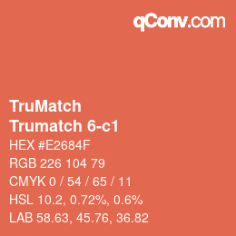 Código de color: TruMatch - Trumatch 6-c1 | qconv.com