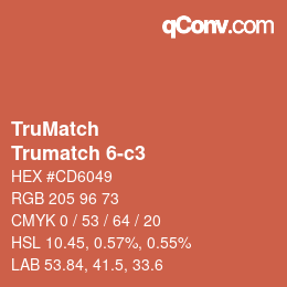 Color code: TruMatch - Trumatch 6-c3 | qconv.com