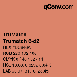 Color code: TruMatch - Trumatch 6-d2 | qconv.com