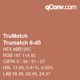 Código de color: TruMatch - Trumatch 6-d5 | qconv.com