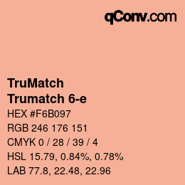 Color code: TruMatch - Trumatch 6-e | qconv.com