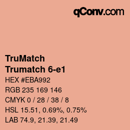 Code couleur: TruMatch - Trumatch 6-e1 | qconv.com