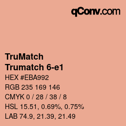 カラーコード: TruMatch - Trumatch 6-e1 | qconv.com