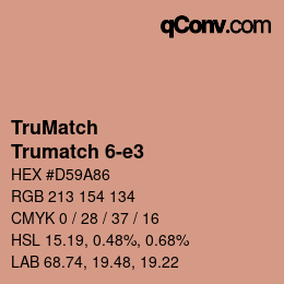 Code couleur: TruMatch - Trumatch 6-e3 | qconv.com