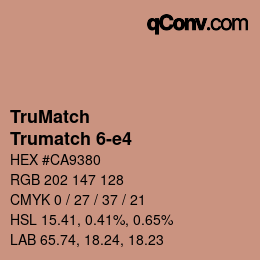 Color code: TruMatch - Trumatch 6-e4 | qconv.com