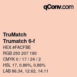 Código de color: TruMatch - Trumatch 6-f | qconv.com