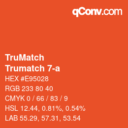 Color code: TruMatch - Trumatch 7-a | qconv.com