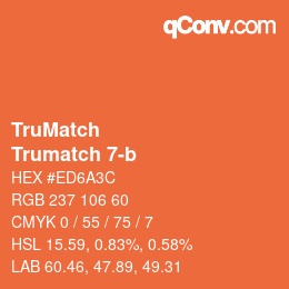 Color code: TruMatch - Trumatch 7-b | qconv.com