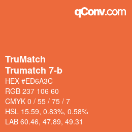 Code couleur: TruMatch - Trumatch 7-b | qconv.com