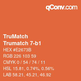 Código de color: TruMatch - Trumatch 7-b1 | qconv.com