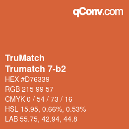 Color code: TruMatch - Trumatch 7-b2 | qconv.com