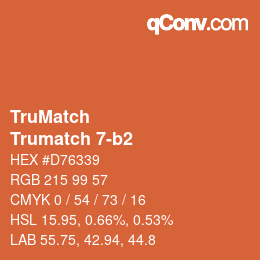 Code couleur: TruMatch - Trumatch 7-b2 | qconv.com