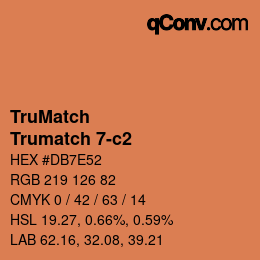 Color code: TruMatch - Trumatch 7-c2 | qconv.com