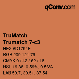 Code couleur: TruMatch - Trumatch 7-c3 | qconv.com