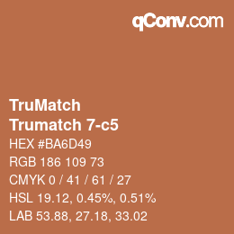 Color code: TruMatch - Trumatch 7-c5 | qconv.com