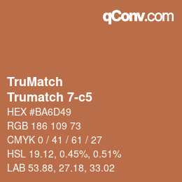 Code couleur: TruMatch - Trumatch 7-c5 | qconv.com