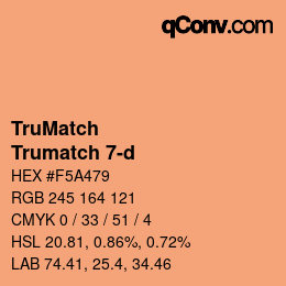 Code couleur: TruMatch - Trumatch 7-d | qconv.com