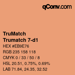 Color code: TruMatch - Trumatch 7-d1 | qconv.com