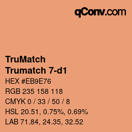 Código de color: TruMatch - Trumatch 7-d1 | qconv.com
