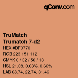 Color code: TruMatch - Trumatch 7-d2 | qconv.com