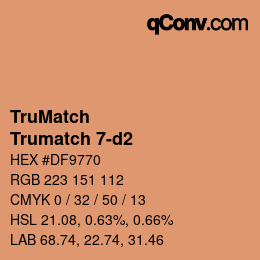 Code couleur: TruMatch - Trumatch 7-d2 | qconv.com