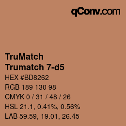 Código de color: TruMatch - Trumatch 7-d5 | qconv.com