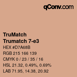 カラーコード: TruMatch - Trumatch 7-e3 | qconv.com