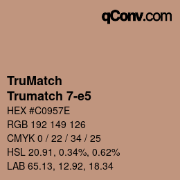 Color code: TruMatch - Trumatch 7-e5 | qconv.com