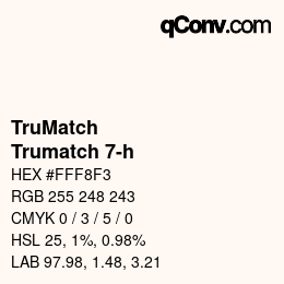 Color code: TruMatch - Trumatch 7-h | qconv.com