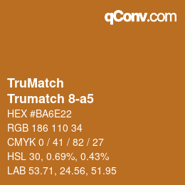 Color code: TruMatch - Trumatch 8-a5 | qconv.com