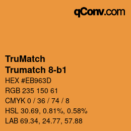 Code couleur: TruMatch - Trumatch 8-b1 | qconv.com