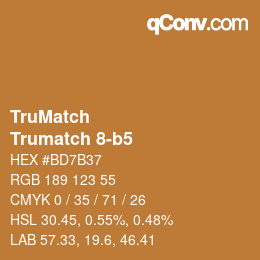 Código de color: TruMatch - Trumatch 8-b5 | qconv.com