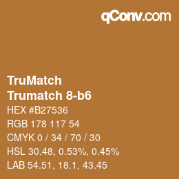カラーコード: TruMatch - Trumatch 8-b6 | qconv.com