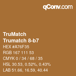 Color code: TruMatch - Trumatch 8-b7 | qconv.com