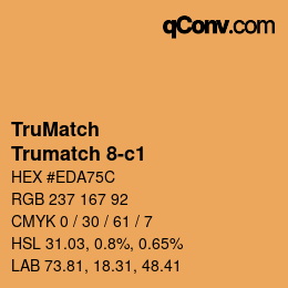 Color code: TruMatch - Trumatch 8-c1 | qconv.com